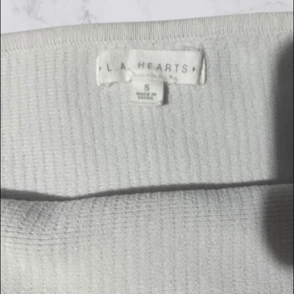 Pacsun L.A Hearts White Ribbed Tube Top Size Small - Picture 5 of 6